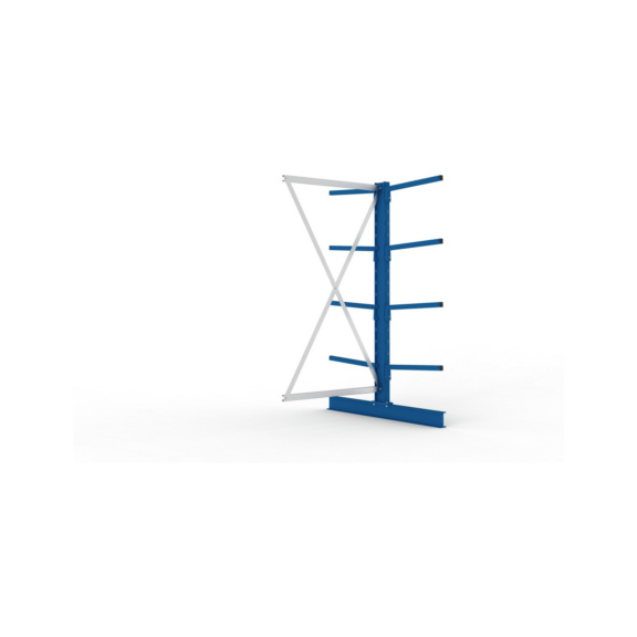 Kragarmregale MS doppelseitig - Kragarm-Anbauregal MS Light doppelseitig 2000x1000x1200 mm (HxBxT) RAL 5010