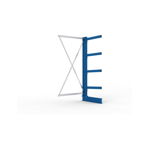 Kragarmregale MS einseitig - Kragarm-Anbauregal MS Medium einseitig 2000x1000x600 mm (HxBxT) RAL 5010