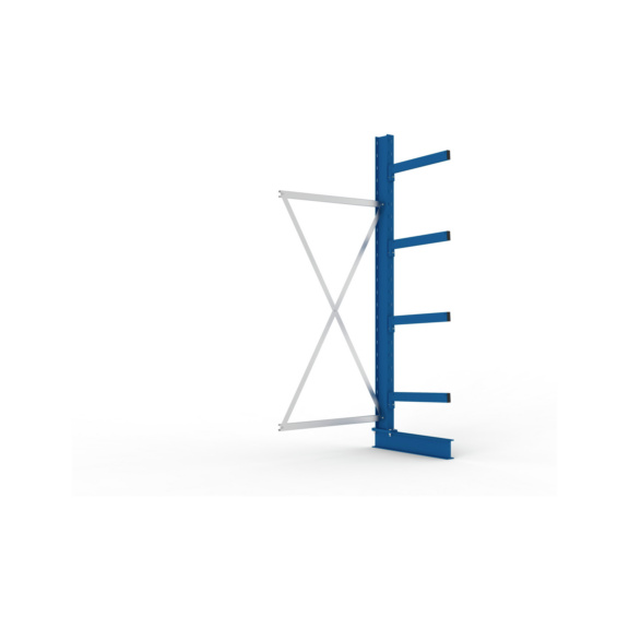 Kragarmregale MS einseitig - Kragarm-Anbauregal MS Medium einseitig 2500x1000x600 mm (HxBxT) RAL 5010