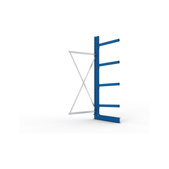 Kragarmregale MS einseitig - Kragarm-Anbauregal MS Medium einseitig 2500x1000x800 mm (HxBxT) RAL 5010