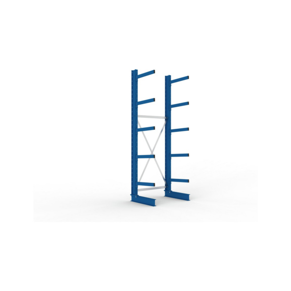 Kragarmregale MS einseitig - Kragarm-Grundregal MS Medium einseitig 3000x1000x600 mm (HxBxT) RAL 5010