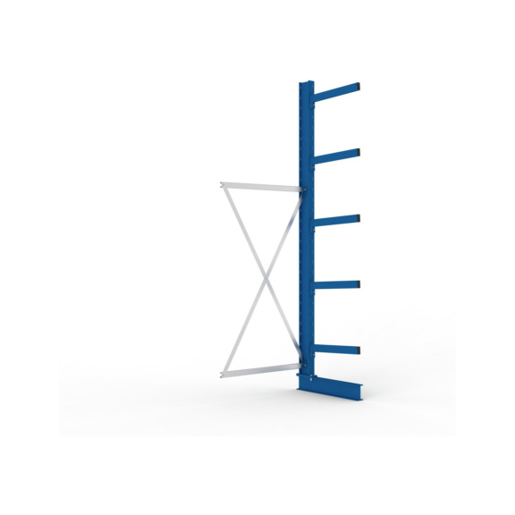 Kragarmregale MS einseitig - Kragarm-Anbauregal MS Medium einseitig 3000x1000x600 mm (HxBxT) RAL 5010