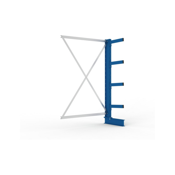 Kragarmregale MS einseitig - Kragarm-Anbauregal MS Medium einseitig 2000x1300x400 mm (HxBxT) RAL 5010