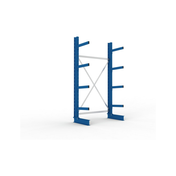 Kragarmregale MS einseitig - Kragarm-Grundregal MS Medium einseitig 2500x1300x500 mm (HxBxT) RAL 5010