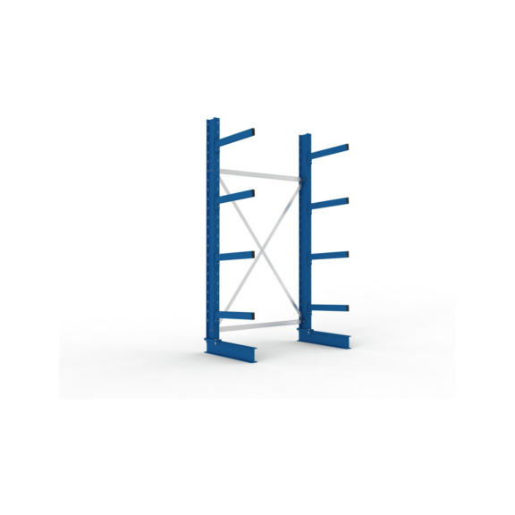 Kragarmregale MS einseitig - Kragarm-Grundregal MS Medium einseitig 2500x1300x600 mm (HxBxT) RAL 5010