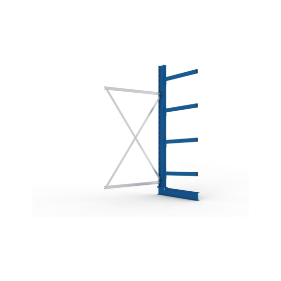 Kragarmregale MS einseitig - Kragarm-Anbauregal MS Medium einseitig 2500x1300x800 mm (HxBxT) RAL 5010