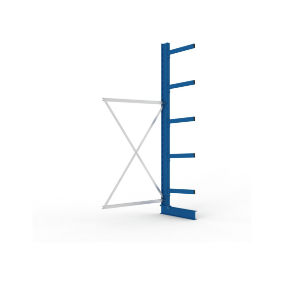 Kragarmregale MS einseitig - Kragarm-Anbauregal MS Medium einseitig 3000x1300x600 mm (HxBxT) RAL 5010