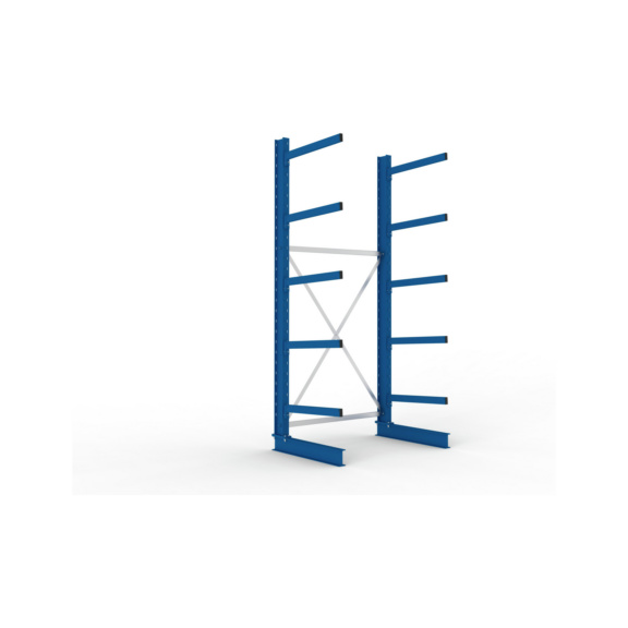 Kragarmregale MS einseitig - Kragarm-Grundregal MS Medium einseitig 3000x1300x800 mm (HxBxT) RAL 5010