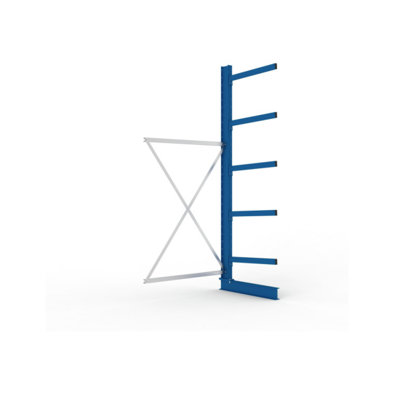 Kragarmregale MS einseitig - Kragarm-Anbauregal MS Medium einseitig 3000x1300x800 mm (HxBxT) RAL 5010