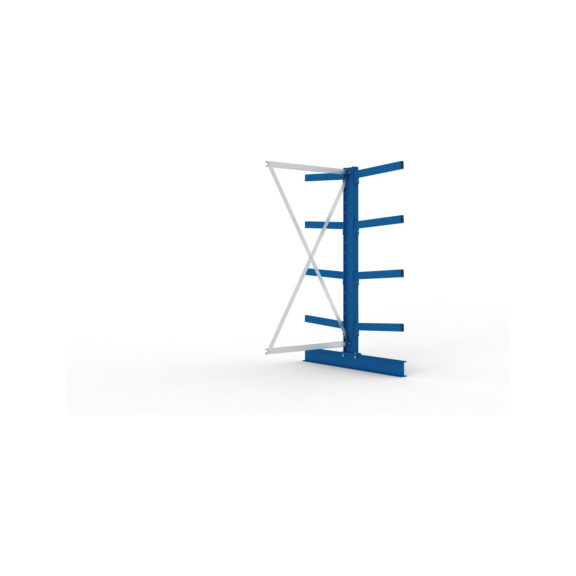 Kragarmregale MS doppelseitig - Kragarm-Anbauregal MS Medium doppelseitig 2000x1000x1200 mm (HxBxT) RAL 5010