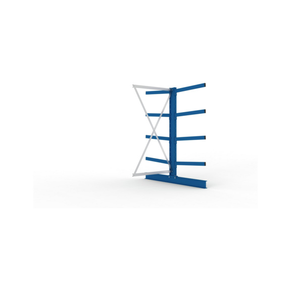 Kragarmregale MS doppelseitig - Kragarm-Anbauregal MS Medium doppelseitig 2000x1000x1600 mm (HxBxT) RAL 5010