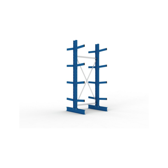 Kragarmregale MS doppelseitig - Kragarm-Grundregal MS Medium doppelseitig 2500x1000x800 mm (HxBxT) RAL 5010