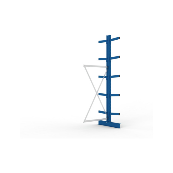 Kragarmregale MS doppelseitig - Kragarm-Anbauregal MS Medium doppelseitig 3000x1000x800 mm (HxBxT) RAL 5010