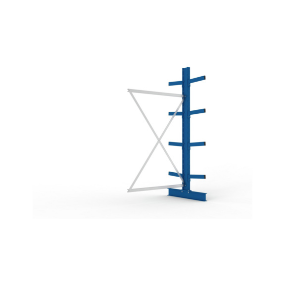 Kragarmregale MS doppelseitig - Kragarm-Anbauregal MS Medium doppelseitig 2500x1300x800 mm (HxBxT) RAL 5010