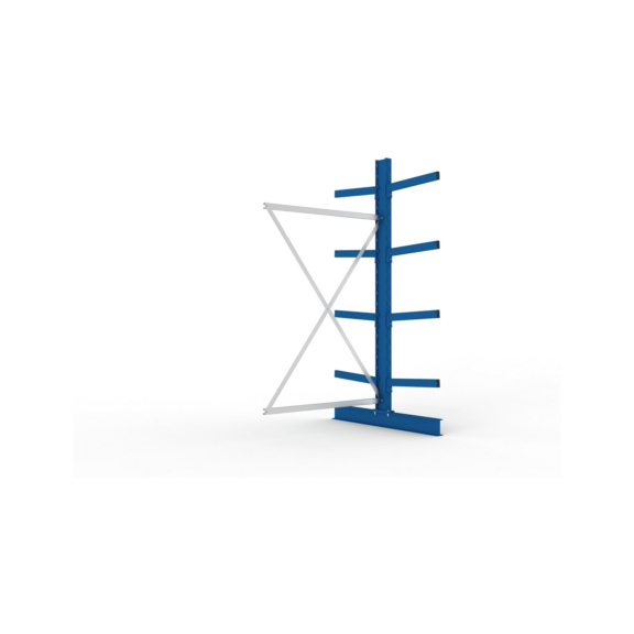 Kragarmregale MS doppelseitig - Kragarm-Anbauregal MS Medium doppelseitig 2500x1300x1200 mm (HxBxT) RAL 5010