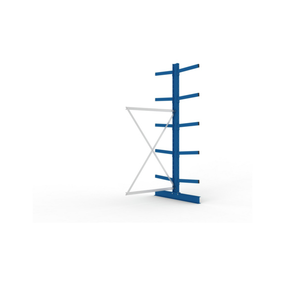 Kragarmregale MS doppelseitig - Kragarm-Anbauregal MS Medium doppelseitig 3000x1300x1200 mm (HxBxT) RAL 5010