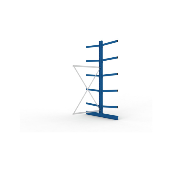 Kragarmregale MS doppelseitig - Kragarm-Anbauregal MS Medium doppelseitig 3000x1300x1600 mm (HxBxT) RAL 5010