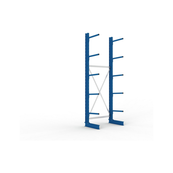 Kragarmregale MS einseitig - Kragarm-Grundregal MS Light einseitig 3000x1000x500 mm (HxBxT) RAL 5010