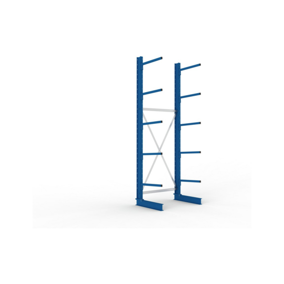 Kragarmregale MS einseitig - Kragarm-Grundregal MS Light einseitig 3000x1000x600 mm (HxBxT) RAL 5010