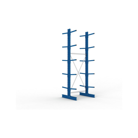 Kragarmregale MS doppelseitig - Kragarm-Grundregal MS Light doppelseitig 3000x1000x800 mm (HxBxT) RAL 5010