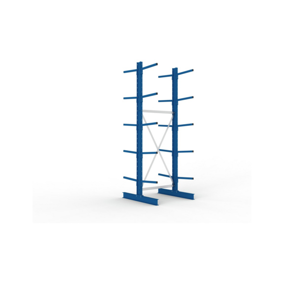 Kragarmregale MS doppelseitig - Kragarm-Grundregal MS Light doppelseitig 3000x1000x1000 mm (HxBxT) RAL 5010