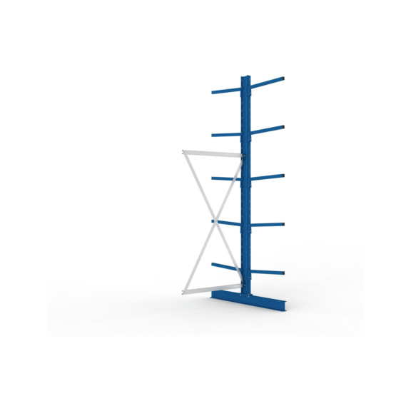 Kragarmregale MS doppelseitig - Kragarm-Anbauregal MS Light doppelseitig 3000x1000x1200 mm (HxBxT) RAL 5010