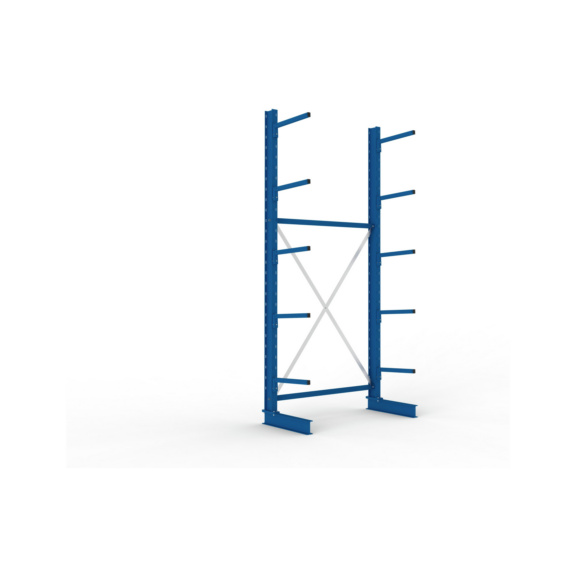 Kragarmregale MS einseitig - Kragarm-Grundregal MS Light einseitig 3000x1300x500 mm (HxBxT) RAL 5010