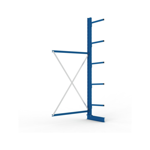 Kragarmregale MS einseitig - Kragarm-Anbauregal MS Light einseitig 3000x1300x500 mm (HxBxT) RAL 5010