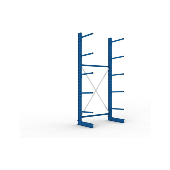 Kragarmregale MS einseitig - Kragarm-Grundregal MS Light einseitig 3000x1300x600 mm (HxBxT) RAL 5010