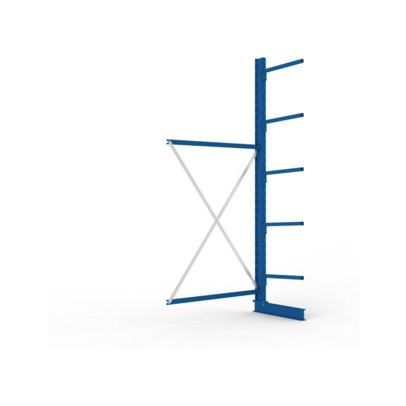 Kragarmregale MS einseitig - Kragarm-Anbauregal MS Light einseitig 3000x1300x600 mm (HxBxT) RAL 5010