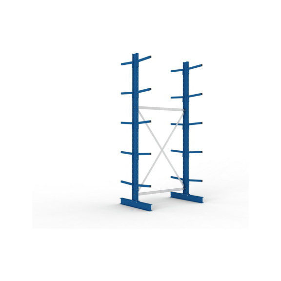 Kragarmregale MS doppelseitig - Kragarm-Grundregal MS Light doppelseitig 3000x1300x800 mm (HxBxT) RAL 5010
