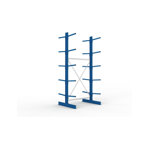 Kragarmregale MS doppelseitig - Kragarm-Grundregal MS Light doppelseitig 3000x1300x1000 mm (HxBxT) RAL 5010
