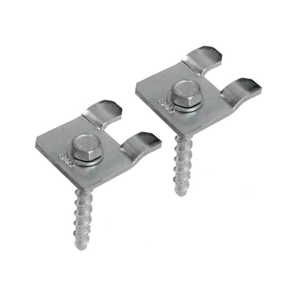 Fußverdübelungsset und Unterlegblech für Kragarmregale - Fußverdübelungsset verzinkt für Kragarm-Anbauregale