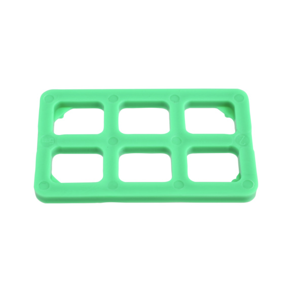 Onderlegger rasterblokken - Onderlegger rasterblok 80x50x5 mm, kunststof, groen