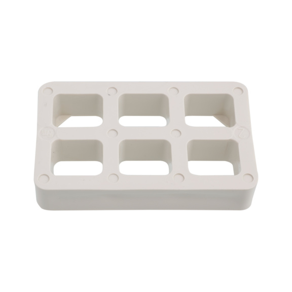 Onderlegger rasterblokken - Onderlegger rasterblok 80x50x15 mm, kunststof, beige