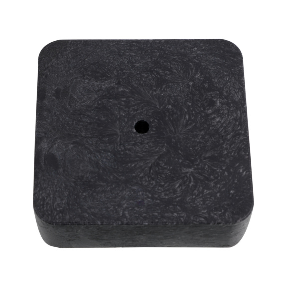  - Platine de montage 70x70 mm, 20 mm, plastique, noire