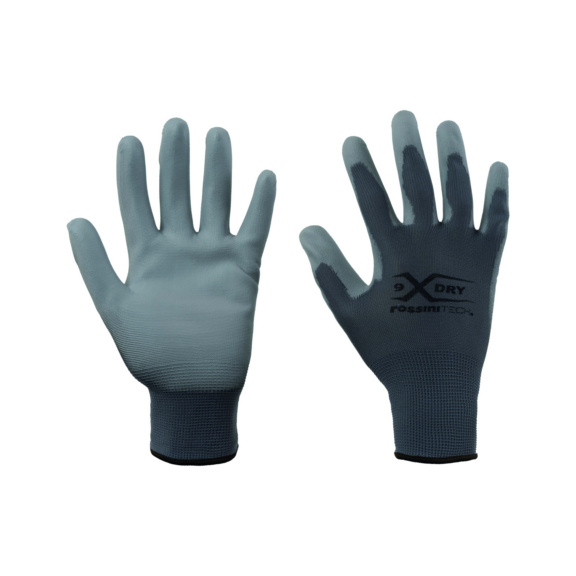 GREY POLYURETHANE GLOVES