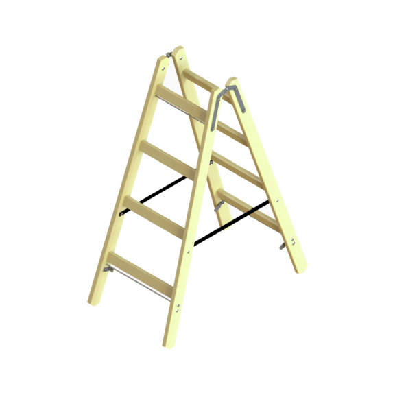 Holz-Sprossenstehleitern - Holz-Sprossenstehleiter 2 x 4 Sprossen