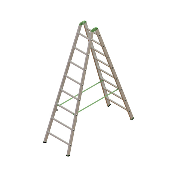 Sprossen-Stehleitern beidseitig begehbar - Alu-Sprossenstehleiter 2 x 8 Sprossen beidseitig begehbar