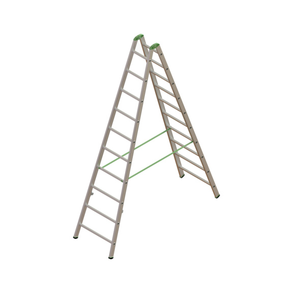 Sprossen-Stehleitern beidseitig begehbar - Alu-Sprossenstehleiter 2 x 10 Sprossen beidseitig begehbar