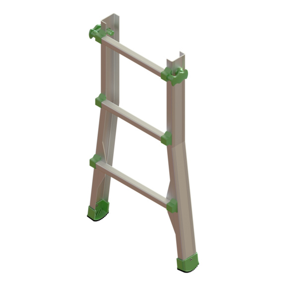 Ersatzteile f&uuml;r Alu-Teleskopleitern - Aussenteil f&uuml;r Alu-Teleskopleiter 4x3 Sprossen 4550111454