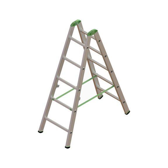 Sprossen-Stehleitern beidseitig begehbar - Alu-Sprossenstehleiter 2 x 5 Sprossen beidseitig begehbar
