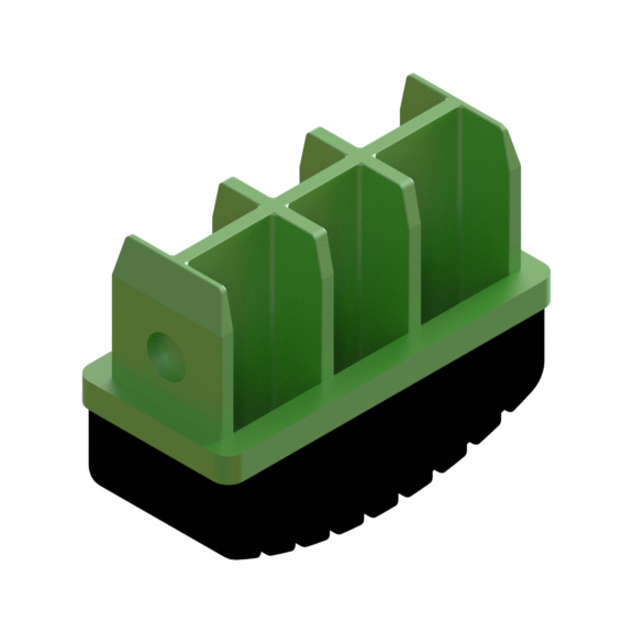 Ersatzfüße - Ersatzfuß für Holm 64x25 mm; 67x50x30mm (BxHxT)