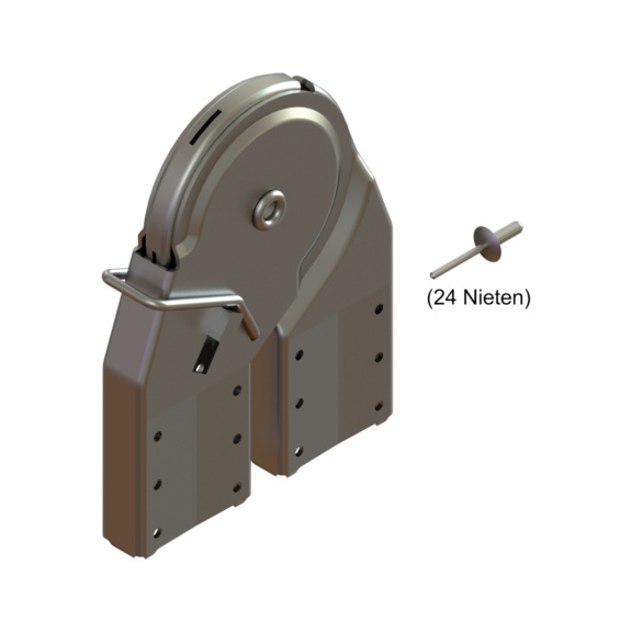 Ersatzteile f&uuml;r Alu-Teleskopleitern - Drahtb&uuml;gelgelenk Alu-Teleskopleiter 45501114454 - 456