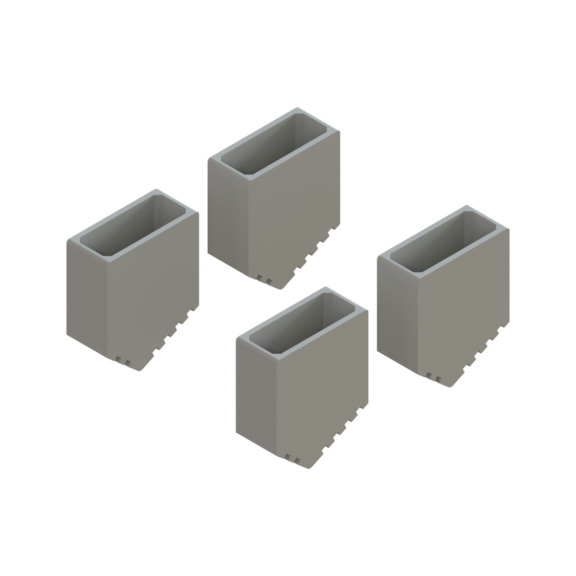 Ersatzf&uuml;&szlig;e - Ersatzschuh-Set 4 Stk. f&uuml;r Holz-Sprossenstehleiter & Hybrid-Leiter