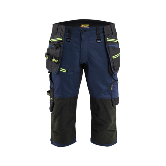 Piratenshorts mit Stretch STRIKER 1977 1149 - STRIKER Piratenhose m. Stret. Dkl.Marineblau/HiVis Gelb 1977 1149 8633 C50
