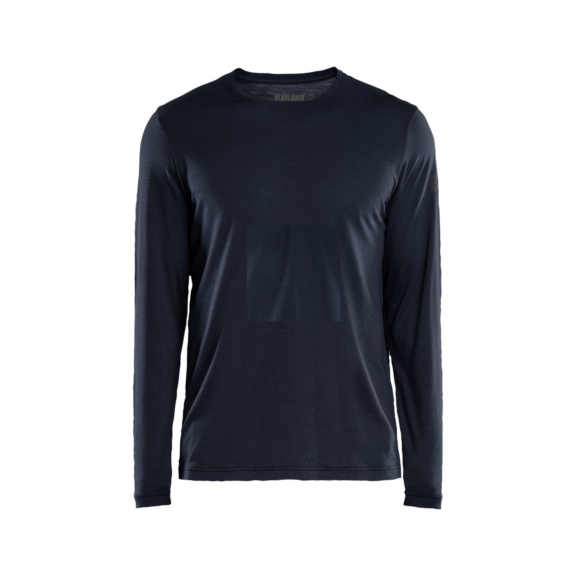 Langarmshirt Merino 3538 1743 - Merino Langarmshirt Dunkel Marineblau 3538 1743 8600 XXXL