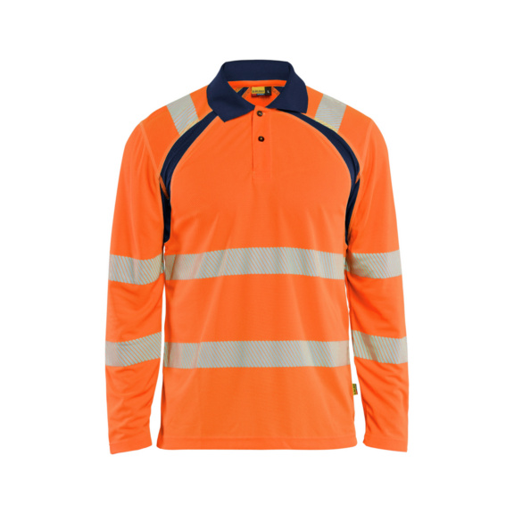 UV Polo Shirt HiVis langarm 3598 1013 - UV Poloshirt HiVis langarm HiVis Orange/Marineblau 3598 1013 5389 M
