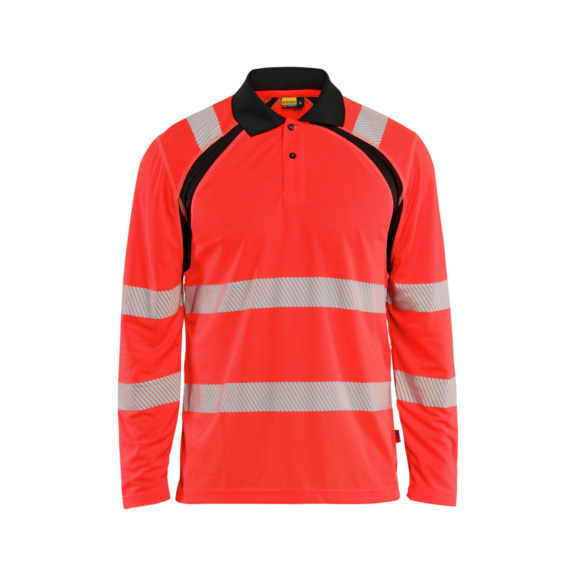 UV Polo Shirt HiVis langarm 3598 1013 - UV Poloshirt HiVis langarm HiVis Rot/Schwarz 3598 1013 5599 XL