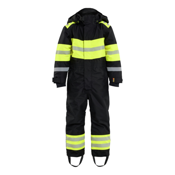 Kinder Winter Overall 5215 1977 - Kinder Winter Overall Schwarz/High Vis Gelb 5215 1977 9933 98/104